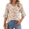 A1 White Red Floral