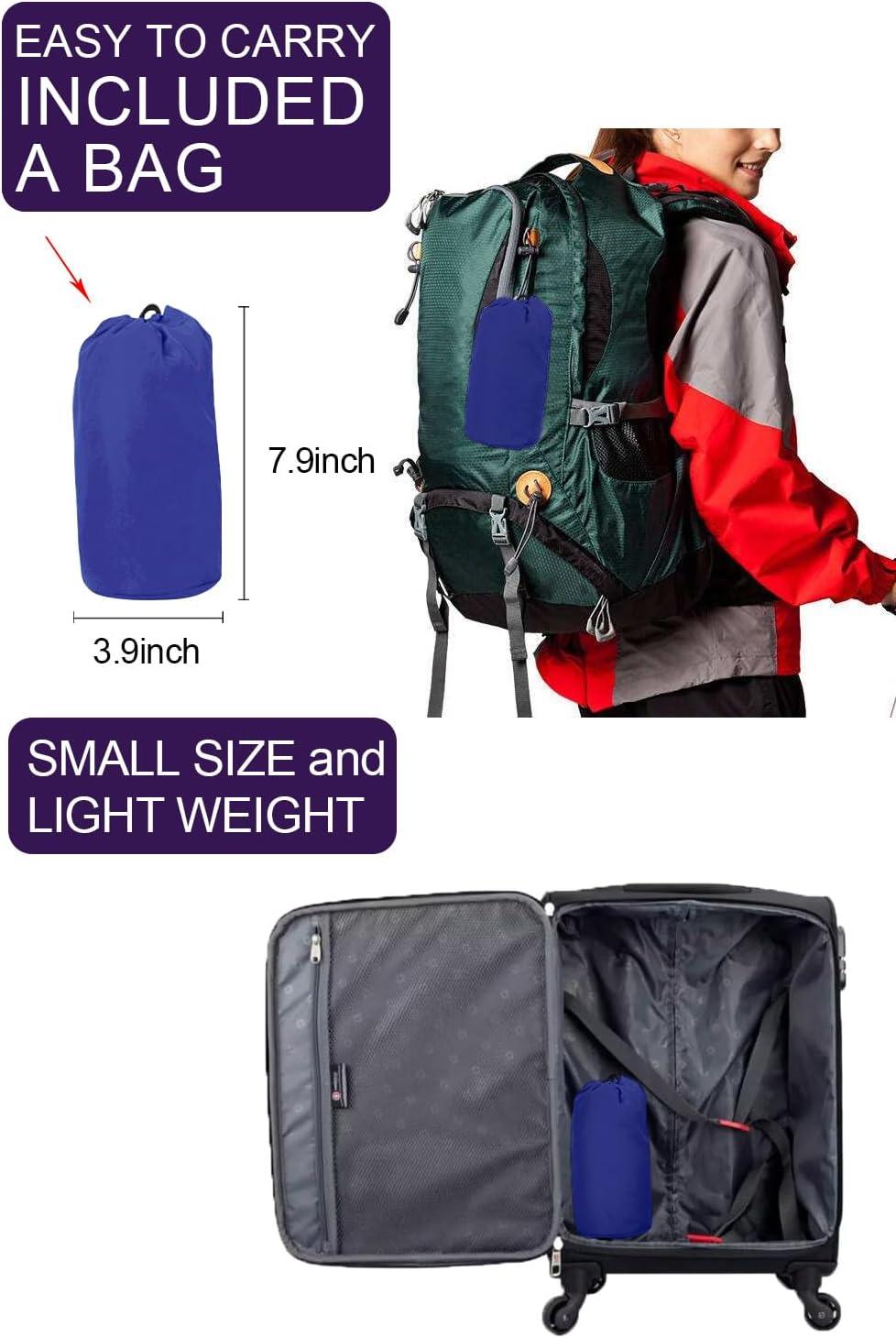 image:imageLomon Women Waterproof Lightweight Rain Jacket Active Outdoor Hooded RaincoatRoyal Bluewaist Drawstring