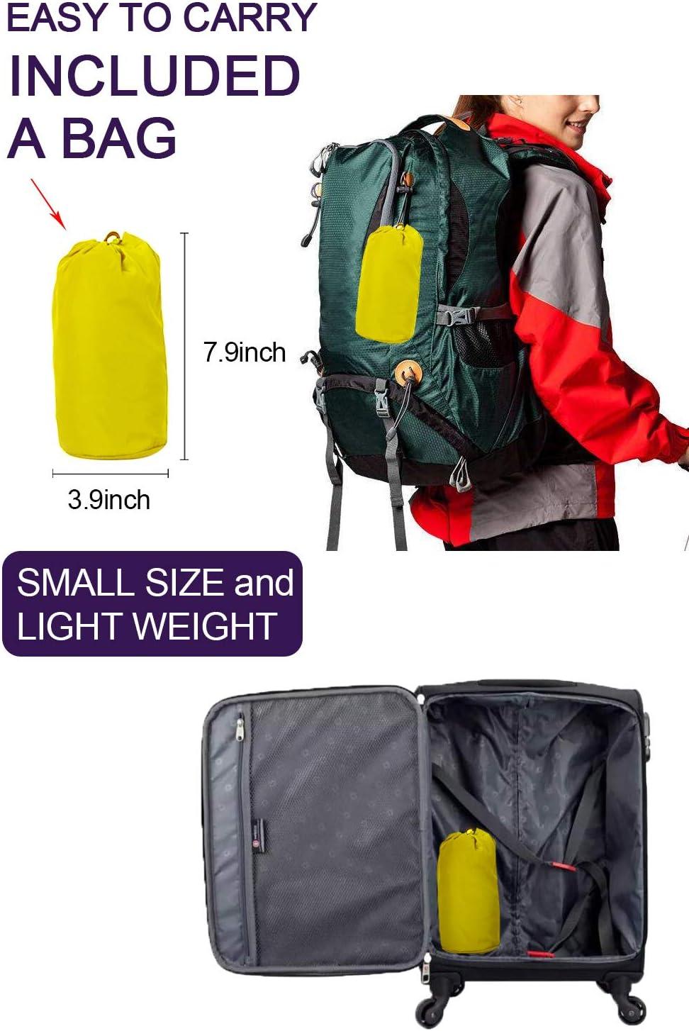 image:imageLomon Women Waterproof Lightweight Rain Jacket Active Outdoor Hooded RaincoatYellow