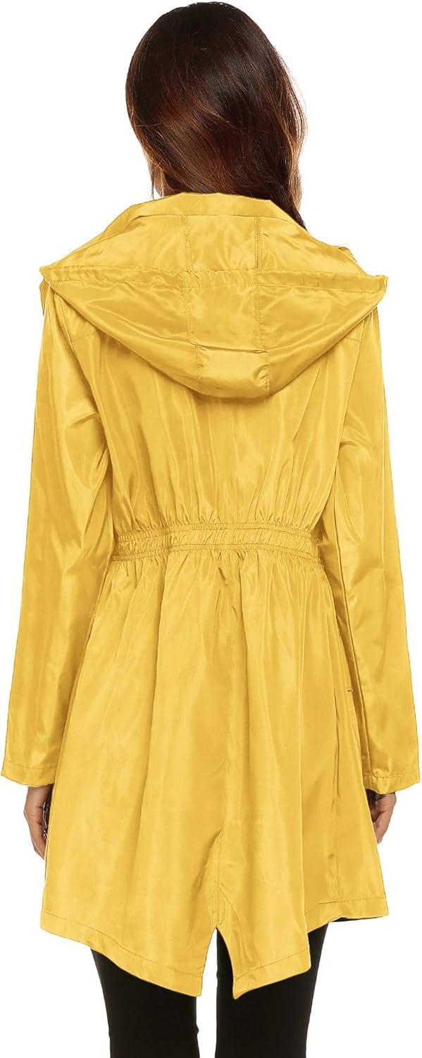 image:imageLomon Women Waterproof Lightweight Rain Jacket Active Outdoor Hooded RaincoatYellow