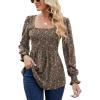 Army Green Floral Long Sleeve Shirts