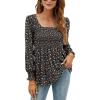 Black & Orange Floral Long Sleeve Shirts
