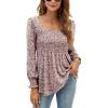 Pink Floral Long Sleeve Shirts