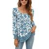 White Blue Floral